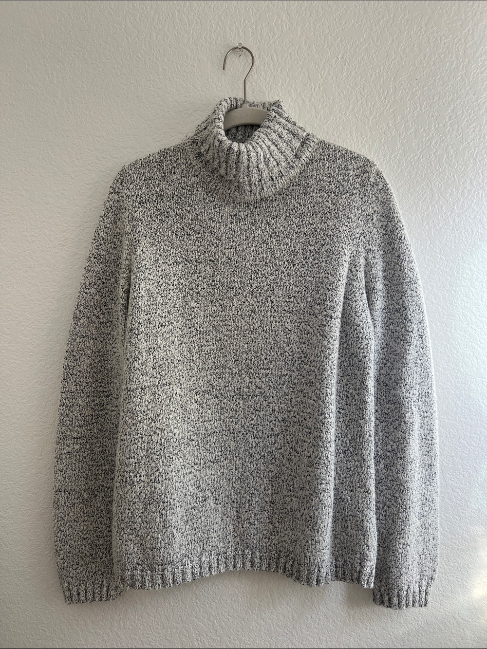 Charter Club Gray Marled Cowl Turtleneck Sweater